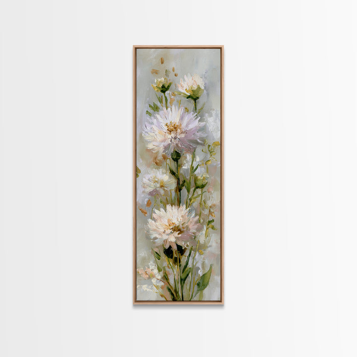 Welcoming Wildflower Bouquet Canvas Print, Guest Bedroom Art, Statement Artwork, Bedroom Decor, Oil Painting, Guest, Wall Decor, GBA-1x3-37