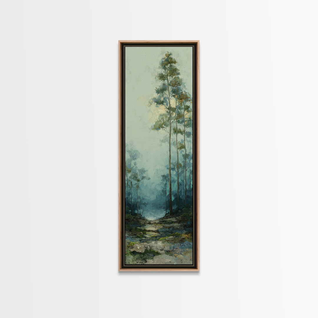 Monochrome Forest Silhouette Canvas Print, Guest Bedroom Art, Downloadable Prints, Bedroom Decor, Fine Art, Guest, Art Print, GBA-1x3-49