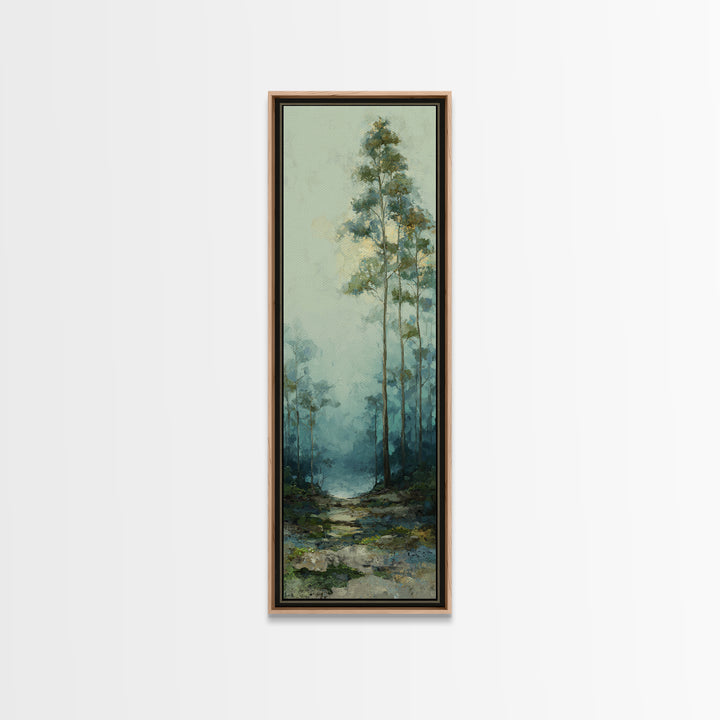 Monochrome Forest Silhouette Canvas Print, Guest Bedroom Art, Downloadable Prints, Bedroom Decor, Fine Art, Guest, Art Print, GBA-1x3-49