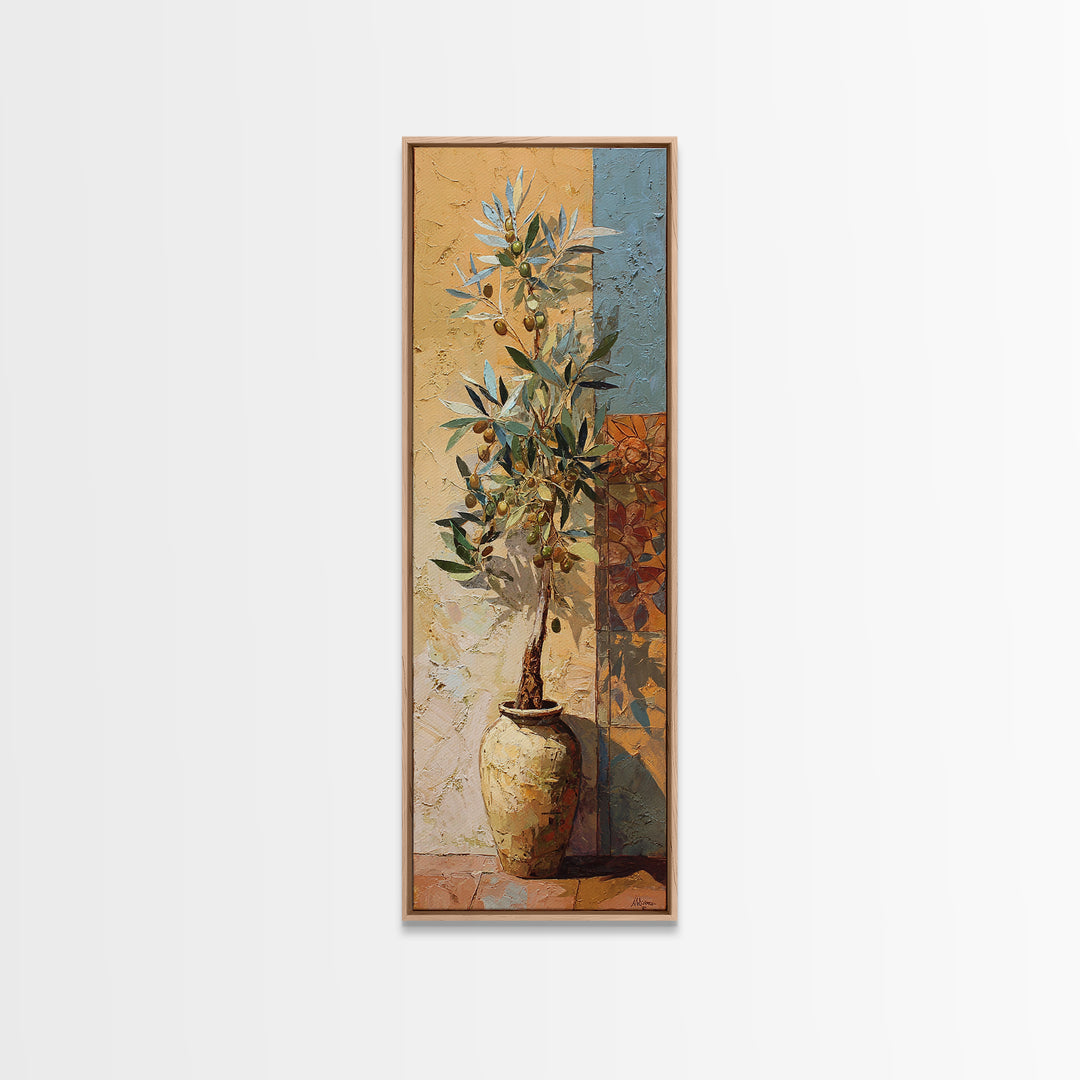 Olive Branch Still Life Framed Canvas Print, Guest Bedroom Art, Modern Decor, Bedroom Decor, Fine Art, Guest, Home Decor, GBA-1x3-53