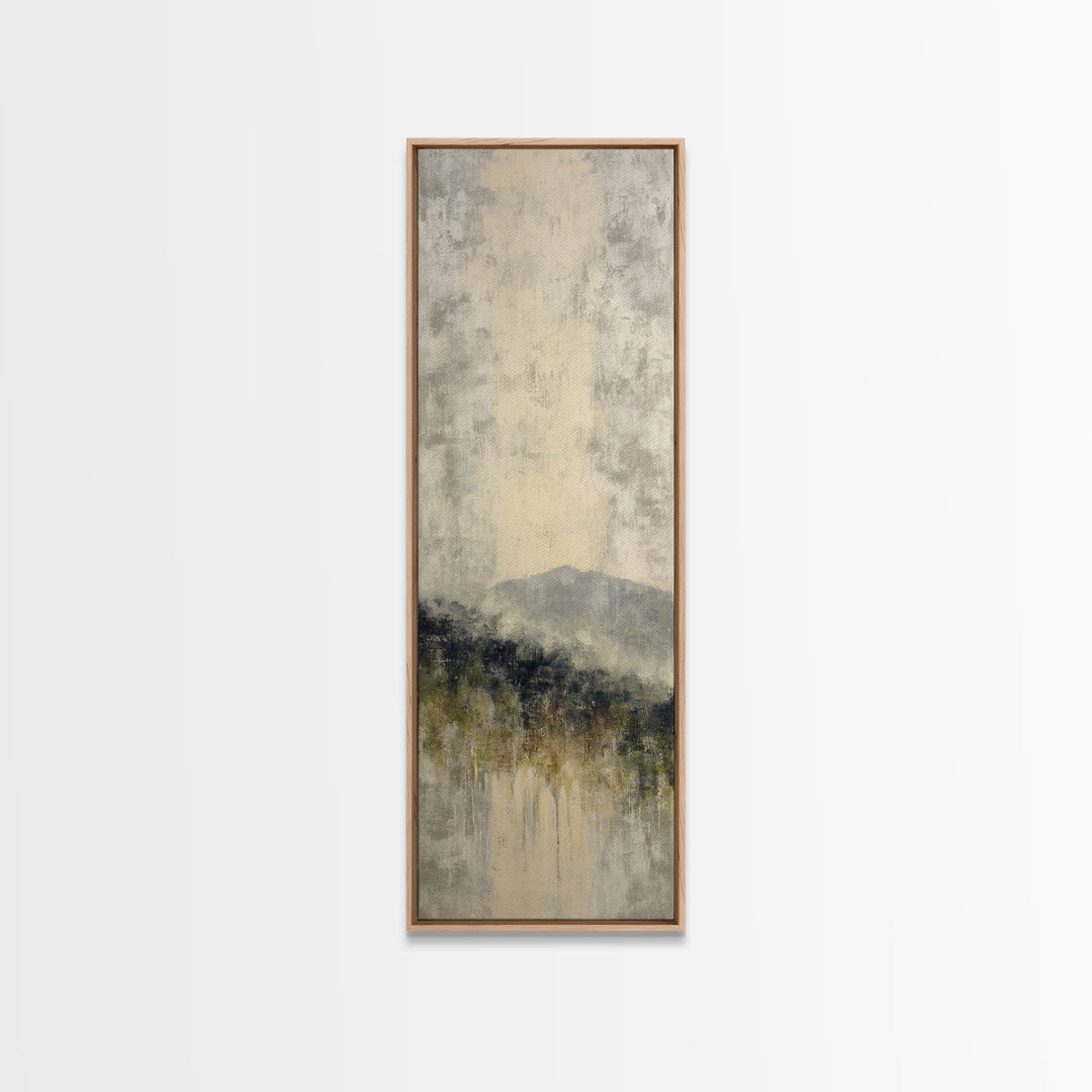 Gentle Rain over Distant Hills Canvas Print, Guest Bedroom Art, Bedroom Decor, Abstract Art, Guest, Living Room Decor, GBA-1x3-60