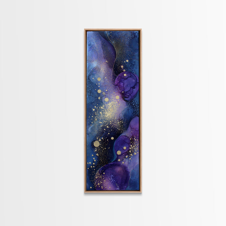 Minimal Moon and Stars Composition Framed Canvas Print, Guest Bedroom Art, New Home Gift, Bedroom Decor, Oil Painting, Guest, GBA-1x3-76