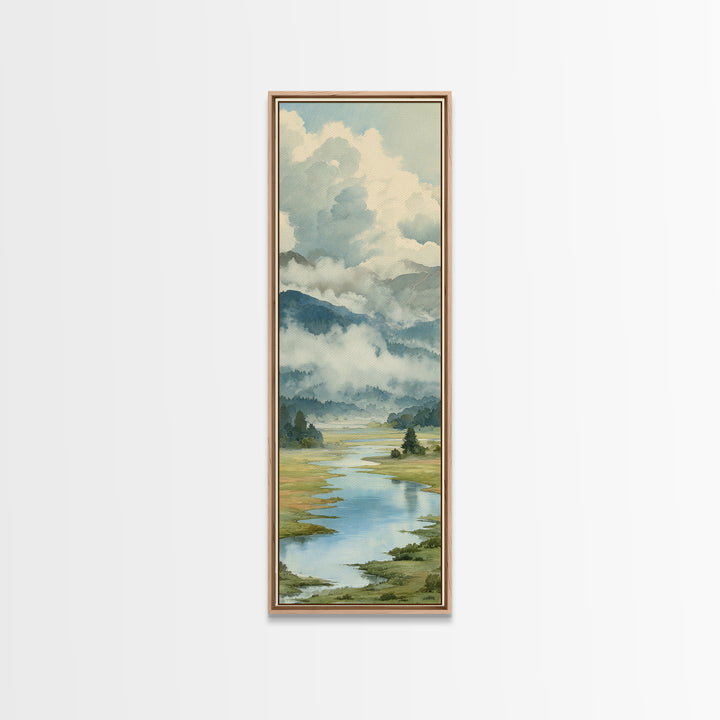 Quiet Lake Landscape at Early Morning Canvas Print, Guest Bedroom Art, Luxury Decor, Bedroom Decor, Fine Art, Guest, Home, GBA-1x3-86
