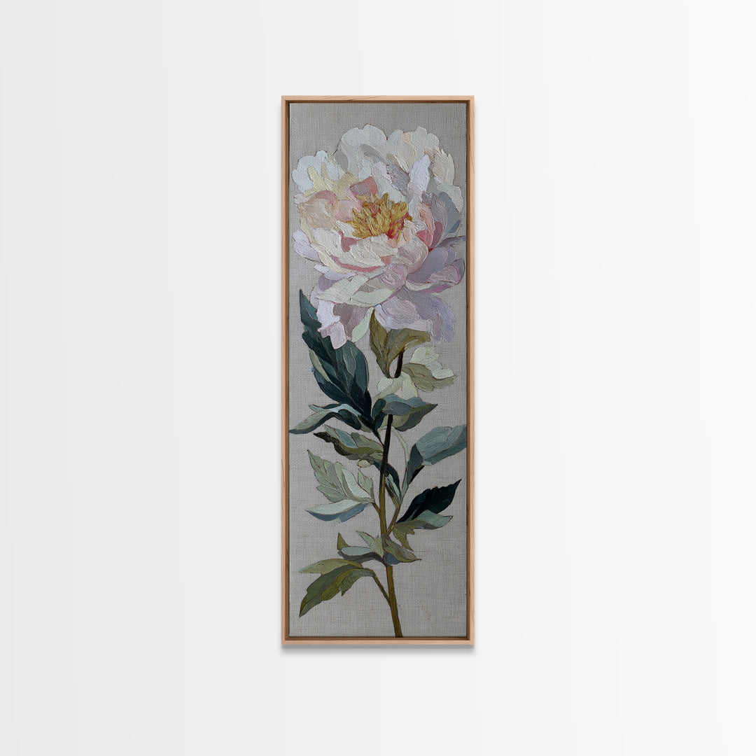 Neutral Peony Painting Canvas Print, Guest Bedroom Art, Minimalist Decor, Bedroom Decor, Abstract Art, Guest, Digital Print, GBA-1x3-93