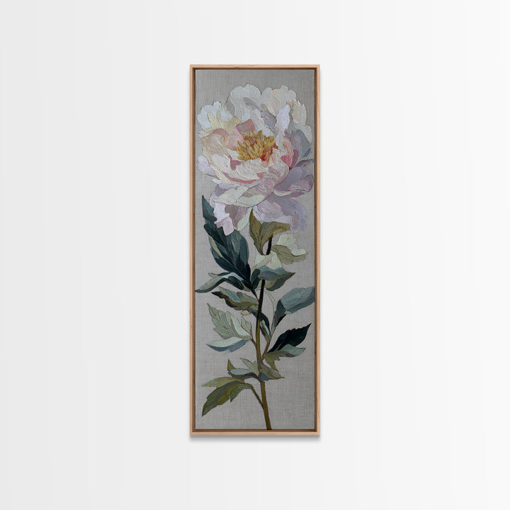 Neutral Peony Painting Canvas Print, Guest Bedroom Art, Minimalist Decor, Bedroom Decor, Abstract Art, Guest, Digital Print, GBA-1x3-93