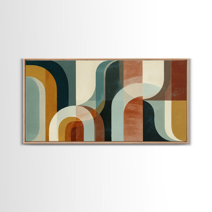 Warm Abstract Arches Framed Canvas Print, Guest Bedroom Art, Print, Bedroom Decor, Abstract Art, Guest, Living Room Wall Art, GBA-2x1-23