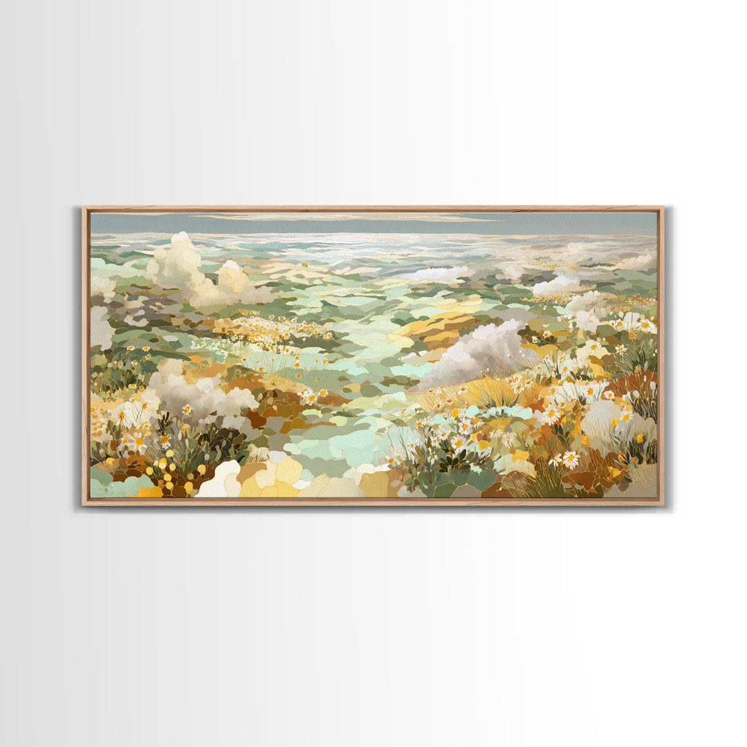 Quiet Horse Pasture at Sunset Canvas Print, Guest Bedroom Art, Contemporary Art, Bedroom Decor, Fine Art, Guest, Digital Print, GBA-2x1-41