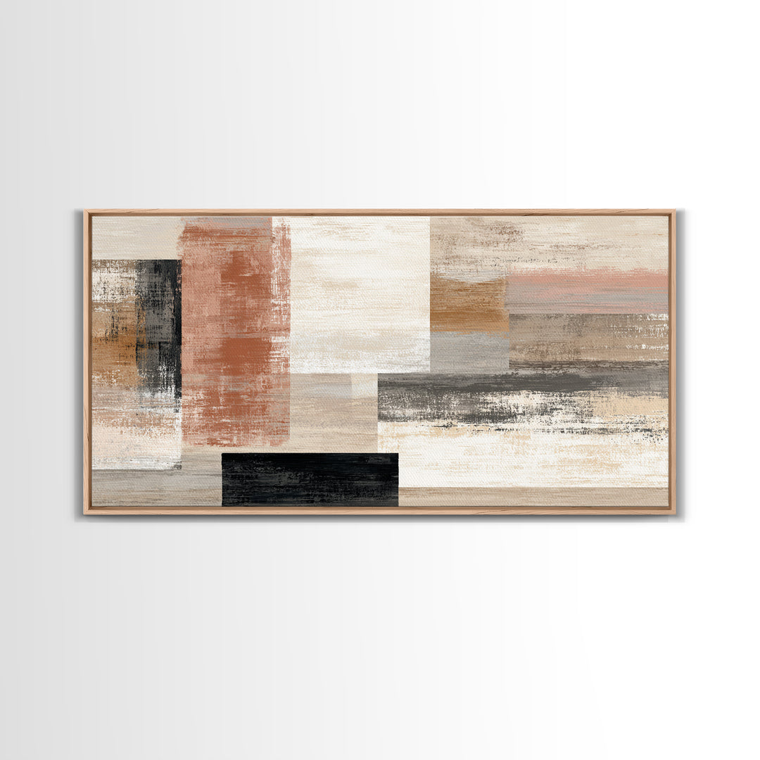 Warm Terracotta Shapes Canvas Print, Guest Bedroom Art, Textured Painting, Bedroom Decor, Abstract Art, Guest, Wall Art Prints, GBA-2x1-66