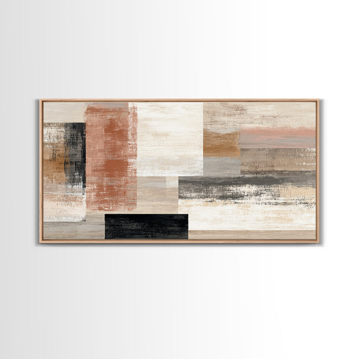 Warm Terracotta Shapes Canvas Print, Guest Bedroom Art, Textured Painting, Bedroom Decor, Abstract Art, Guest, Wall Art Prints, GBA-2x1-66