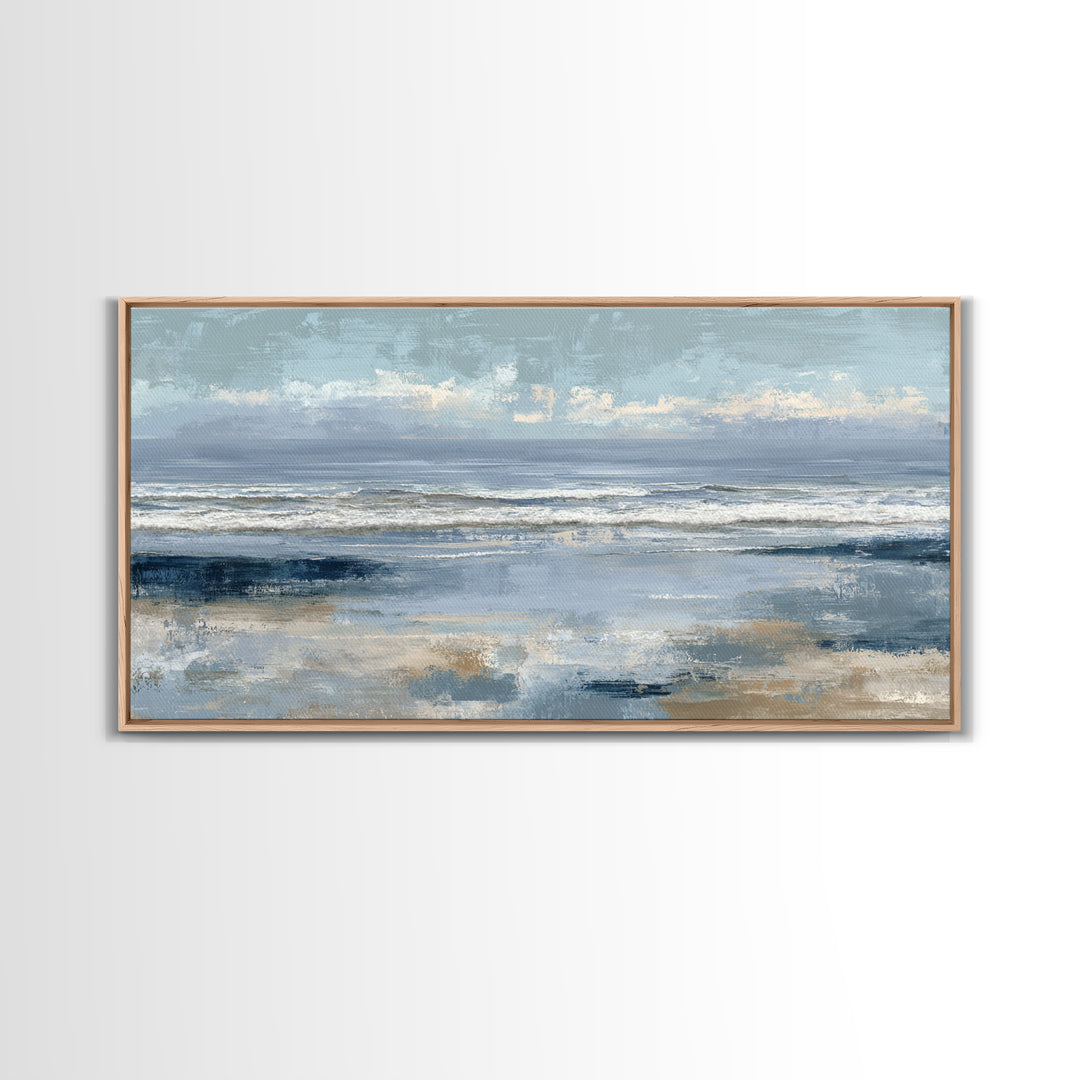 Coastal Dunes in Pale Blue and Sand Canvas Print, Guest Bedroom Art, Home, Bedroom Decor, Fine Art, Guest, Bedroom Wall Art, GBA-2x1-73
