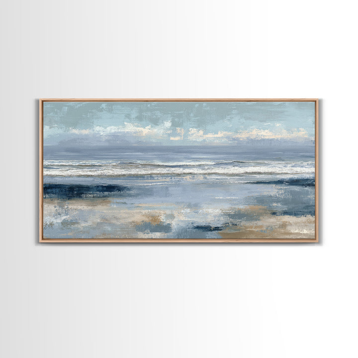 Coastal Dunes in Pale Blue and Sand Canvas Print, Guest Bedroom Art, Home, Bedroom Decor, Fine Art, Guest, Bedroom Wall Art, GBA-2x1-73
