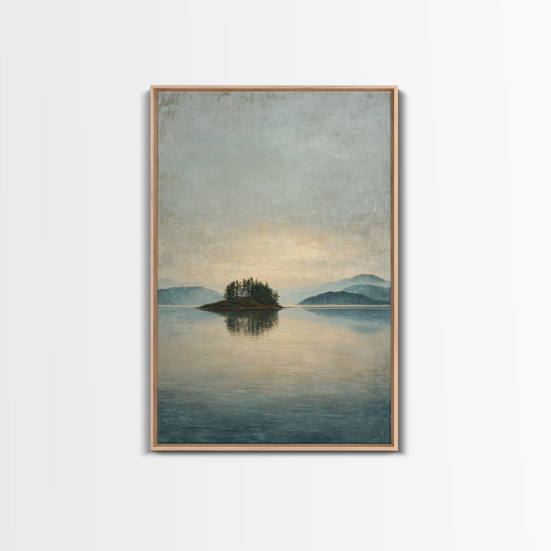 Quiet Lake Landscape at Early Morning Canvas Print, Guest Bedroom Art, Luxury Decor, Bedroom Decor, Fine Art, Guest, Home, GBA-2x3-10