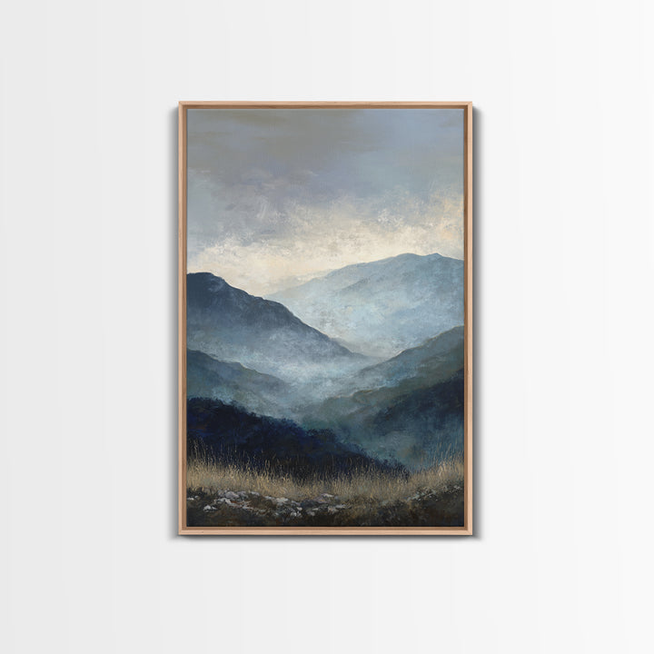 Soft Mountain Horizon Canvas Print, Guest Bedroom Art, Gallery Decor, Bedroom Decor, Oil Painting, Guest, Contemporary Art, GBA-2x3-15