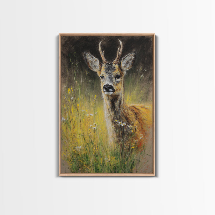 Sunlit Meadow with Delicate Flowers Canvas Print, Guest Bedroom Art, Art Print, Bedroom Decor, Fine Art, Guest, Home, GBA-2x3-23