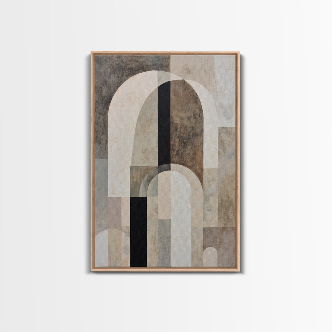 Warm Abstract Arches Framed Canvas Print, Guest Bedroom Art, Wall Decor, Bedroom Decor, Abstract Art, Guest, Living Room Decor, GBA-2x3-59