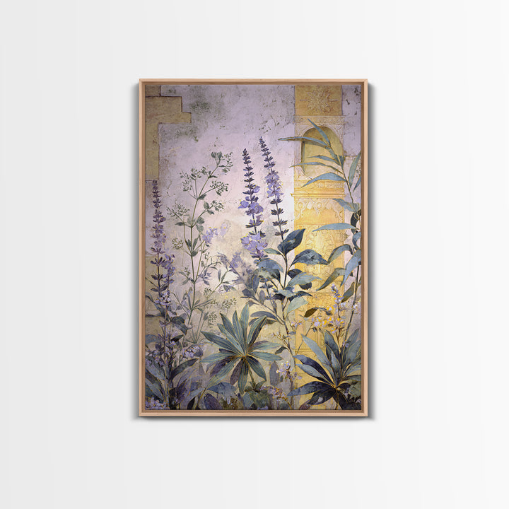 Lavender Field under Pale Sky Canvas Print, Guest Bedroom Art, New Home Gift, Bedroom Decor, Guest, Minimalist Wall Art, GBA-2x3-99