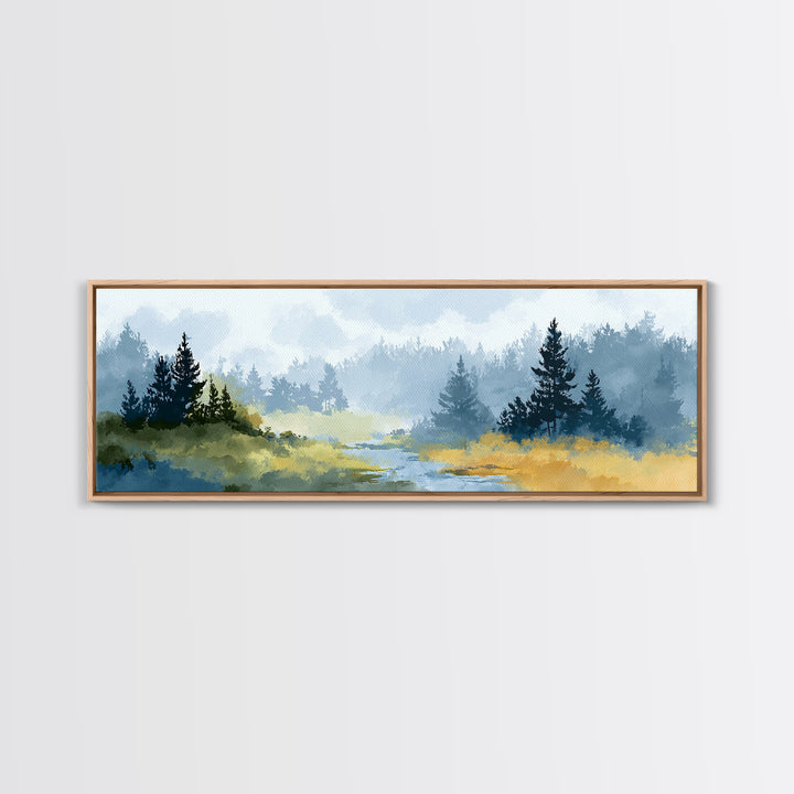 Monochrome Forest Silhouette Canvas Print, Guest Bedroom Art, Farmhouse Decor, Bedroom Decor, Fine Art, Guest, Trendy Wall Art, GBA-3x1-29