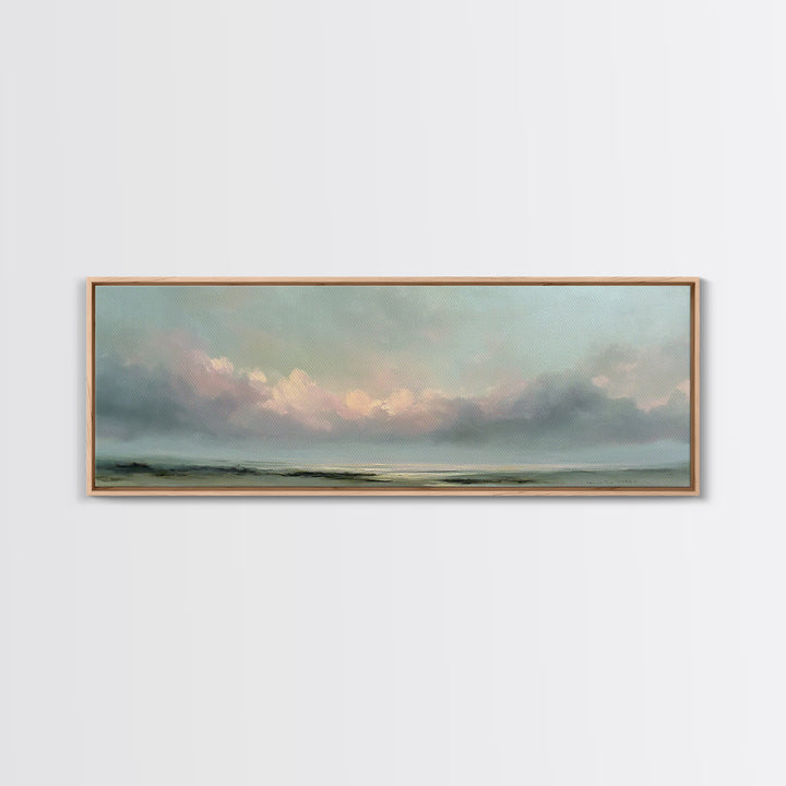 Romantic Cloudscape in Blush and Ivory Canvas Print, Guest Bedroom Art, Gallery Decor, Bedroom Decor, Fine Art, Guest, GBA-3x1-3