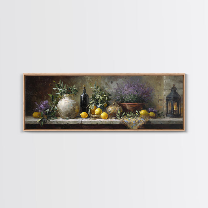 Olive Branch Still Life Canvas Print, Guest Bedroom Art, Living Room Decor, Bedroom Decor, Oil Painting, Guest, GBA-3x1-33