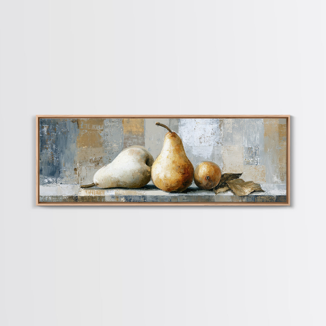 Classic Pear Still Life for Cozy Hospitality Canvas Print, Guest Bedroom Art, Bedroom Prints, Bedroom Decor, Fine Art, Guest, GBA-3x1-36