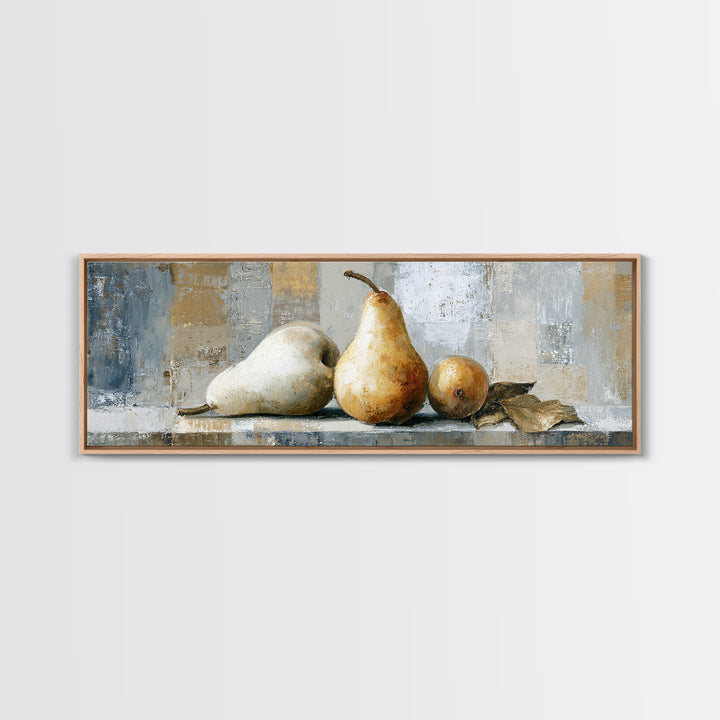 Classic Pear Still Life for Cozy Hospitality Canvas Print, Guest Bedroom Art, Bedroom Prints, Bedroom Decor, Fine Art, Guest, GBA-3x1-36