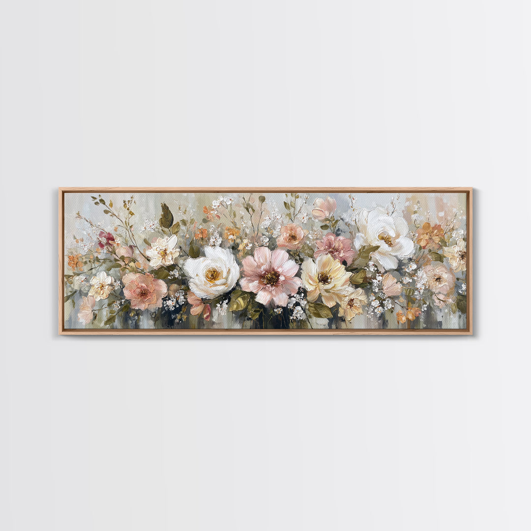 Welcoming Wildflower Bouquet Canvas Print, Guest Bedroom Art, Above Bed Decor, Bedroom Decor, Fine Art, Guest, Boho Decor, GBA-3x1-41