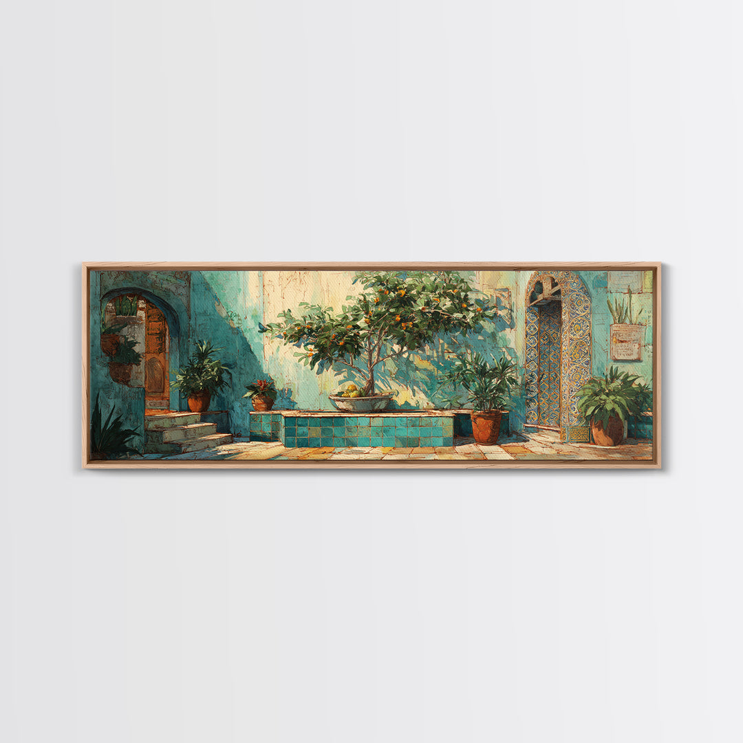 Olive Branch Still Life Framed Canvas Print, Guest Bedroom Art, Cat Wall Art, Bedroom Decor, Watercolor Art, Guest, GBA-3x1-57
