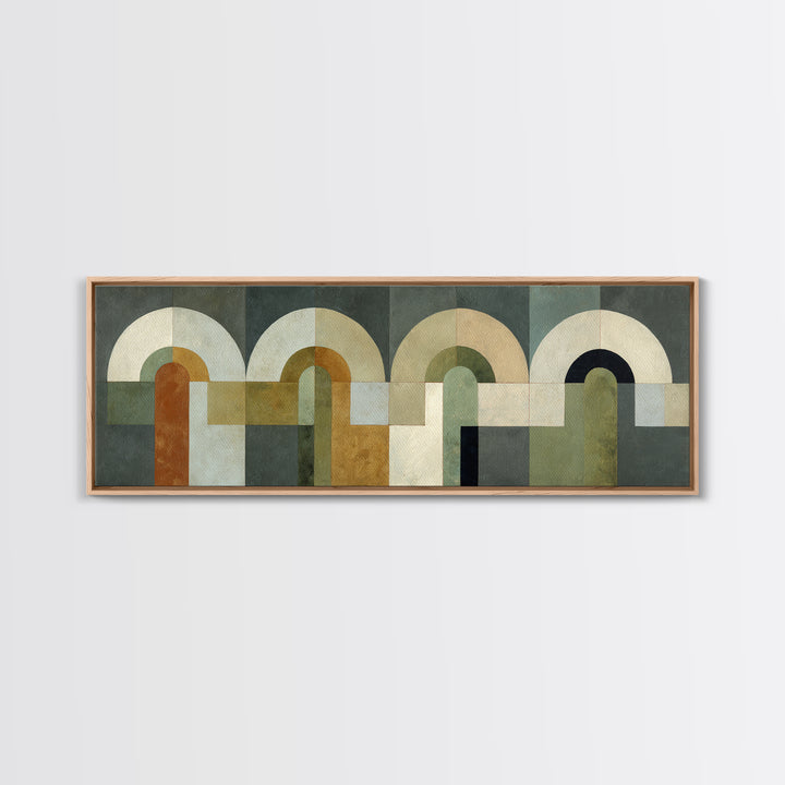 Warm Abstract Arches Framed Canvas Print, Guest Bedroom Art, Printable Wall Art, Bedroom Decor, Guest, Bedroom Wall Decor, GBA-3x1-67