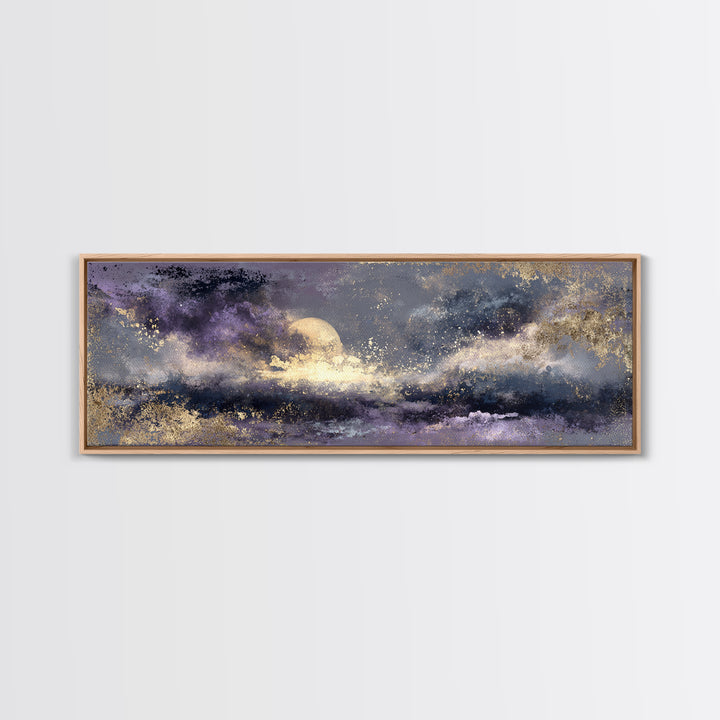 Minimal Moon and Stars Composition Canvas Print, Guest Bedroom Art, Poster, Bedroom Decor, Fine Art, Guest, Farmhouse Decor, GBA-3x1-80