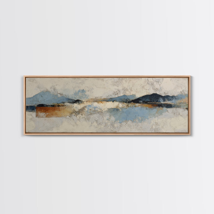 Warm Terracotta Shapes Canvas Print, Guest Bedroom Art, Framed Wall Art, Bedroom Decor, Abstract Art, Guest, GBA-3x1-86
