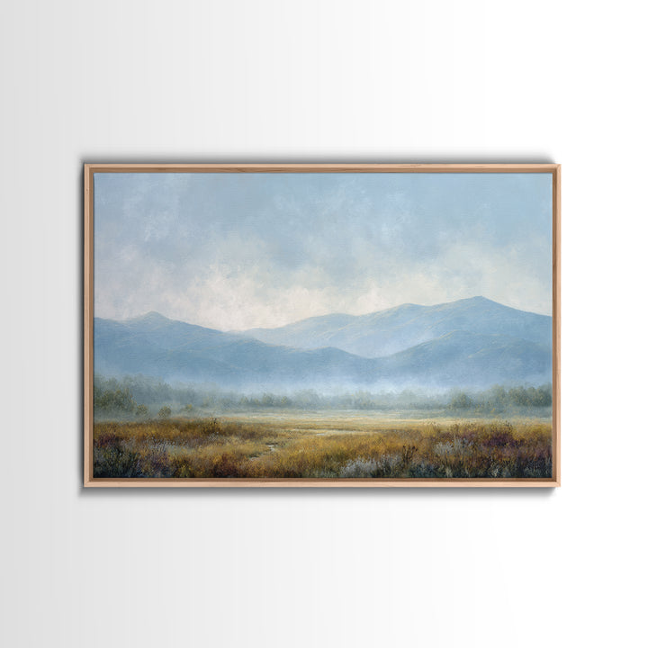 Soft Mountain Horizon Canvas Print, Guest Bedroom Art, Cat Wall Art, Bedroom Decor, Guest, Fine Art Print, Statement Artwork, GBA-3x2-11