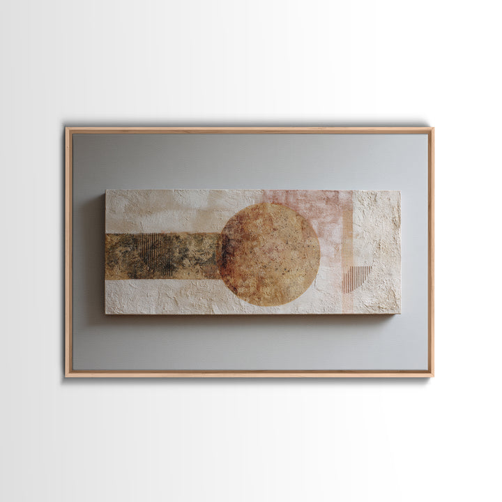 Warm Terracotta Shapes Canvas Print, Guest Bedroom Art, Framed Wall Art, Bedroom Decor, Abstract Art, Guest, GBA-3x2-26