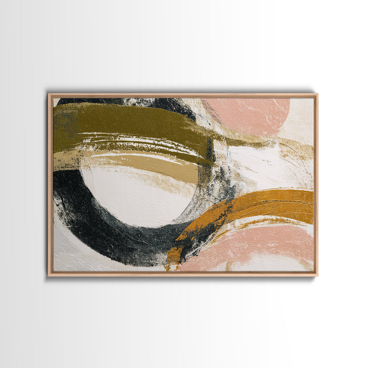 Warm Abstract Arches Framed Canvas Print, Guest Bedroom Art, Funky Wall Art, Bedroom Decor, Abstract Art, Guest, GBA-3x2-31