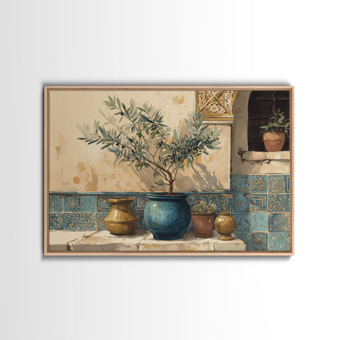 Olive Branch Still Life Framed Canvas Print, Guest Bedroom Art, Above Bed Decor, Bedroom Decor, Fine Art, Guest, Boho Decor, GBA-3x2-45