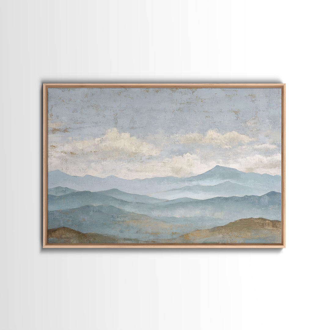 Gentle Rain over Distant Hills Canvas Print, Guest Bedroom Art, Pink Wall Art, Bedroom Decor, Abstract Art, Guest, New Home, GBA-3x2-52