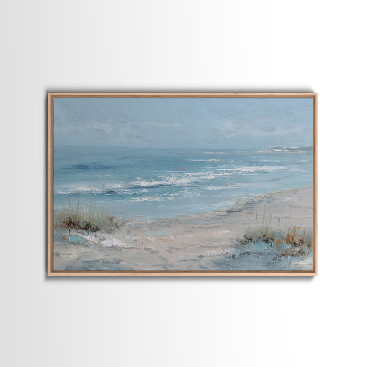 Coastal Dunes in Pale Blue and Sand Canvas Print, Guest Bedroom Art, Bedroom Wall Decor, Bedroom Decor, Fine Art, Guest, GBA-3x2-57