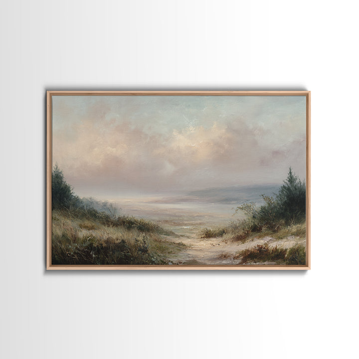 Romantic Cloudscape in Blush and Ivory Framed Canvas Print, Guest Bedroom Art, Bedroom Decor, Fine Art, Guest, Above Bed Decor, GBA-3x2-63