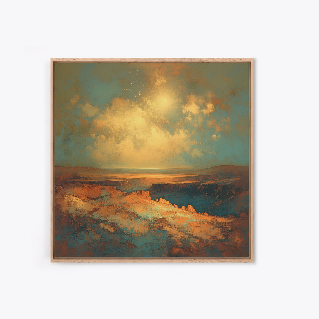 Serene Desert Horizon Canvas Print, General Fine Art, Gallery Decor, Living Room Decor, Fine Art, Wall Art, Home Decor, GEN-1x1-17