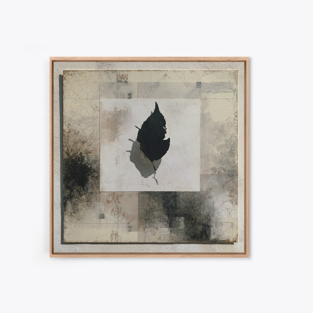 Large Neutral Floral Study Framed Canvas Print, General Fine Art, Wall Hanging, Living Room Decor, Oil Painting, GEN-1x1-2