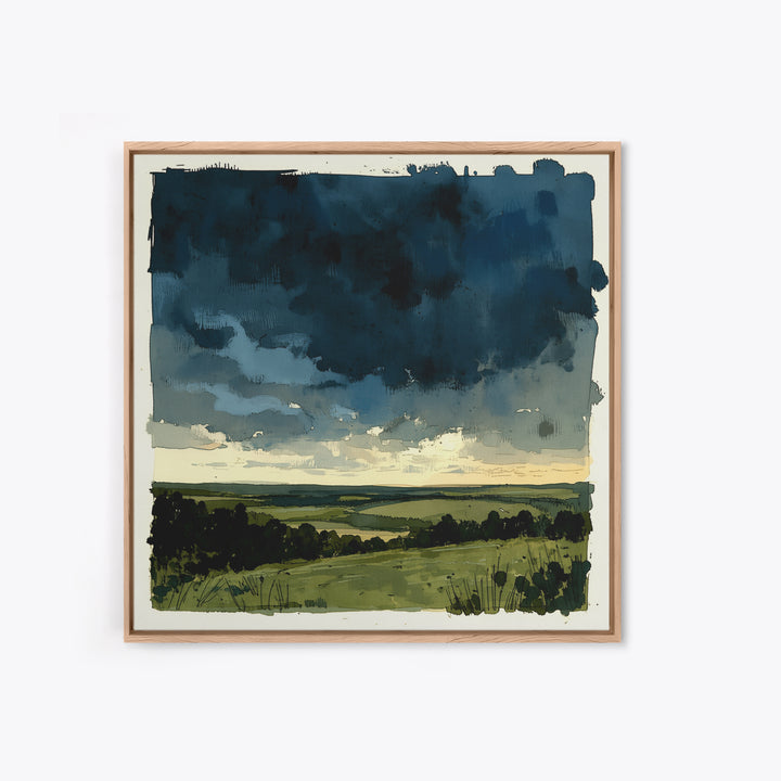 Elegant Ink Wash Landscape Canvas Print, General Fine Art, Wall Decor, Living Room Decor, Fine Art, Original Painting, GEN-1x1-20