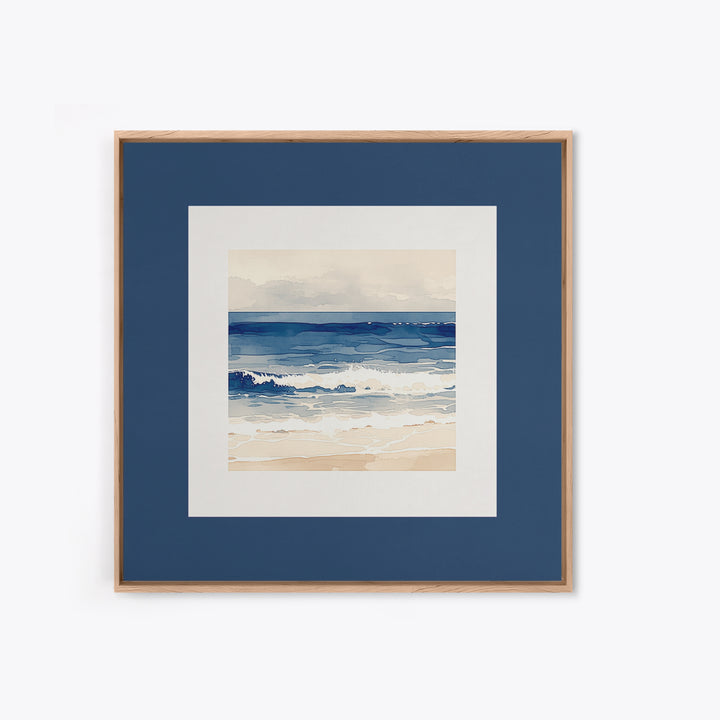 Coastal Water Study Framed Canvas Print, General Fine Art, Textured Painting, Living Room Decor, Fine Art, Art Prints, GEN-1x1-29