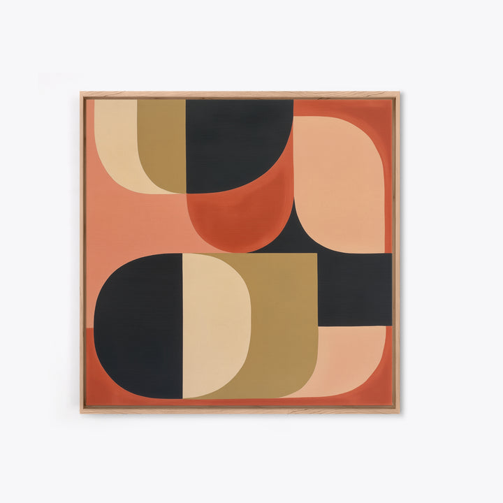 Warm Terracotta Abstract Canvas Print, General Fine Art, Bedroom Decor, Living Room Decor, Abstract Art, Minimalist Decor, GEN-1x1-30