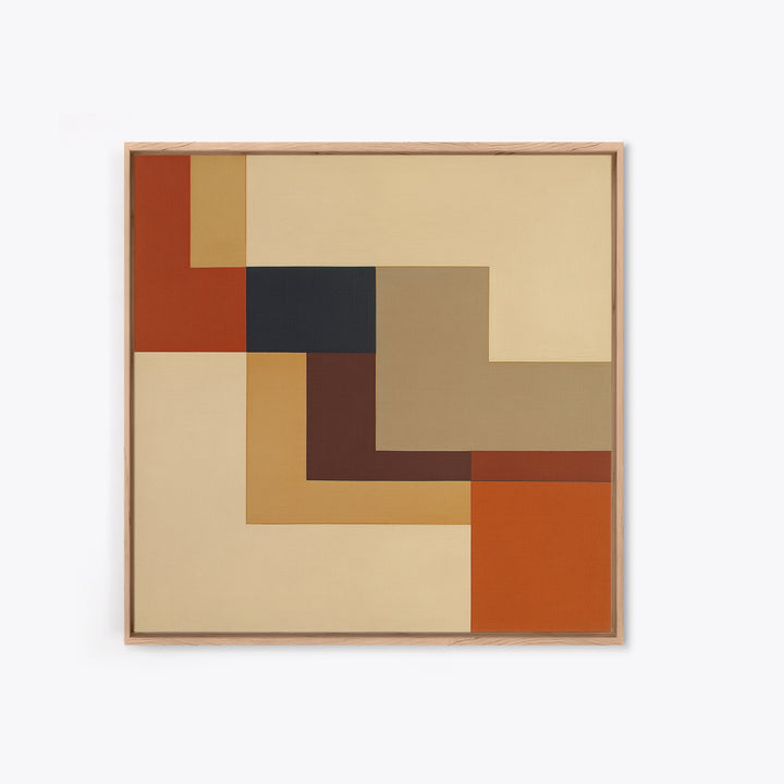 Modern Geometric Composition Framed Canvas Print, General Fine Art, Digital Print, Living Room Decor, Abstract Art, GEN-1x1-34