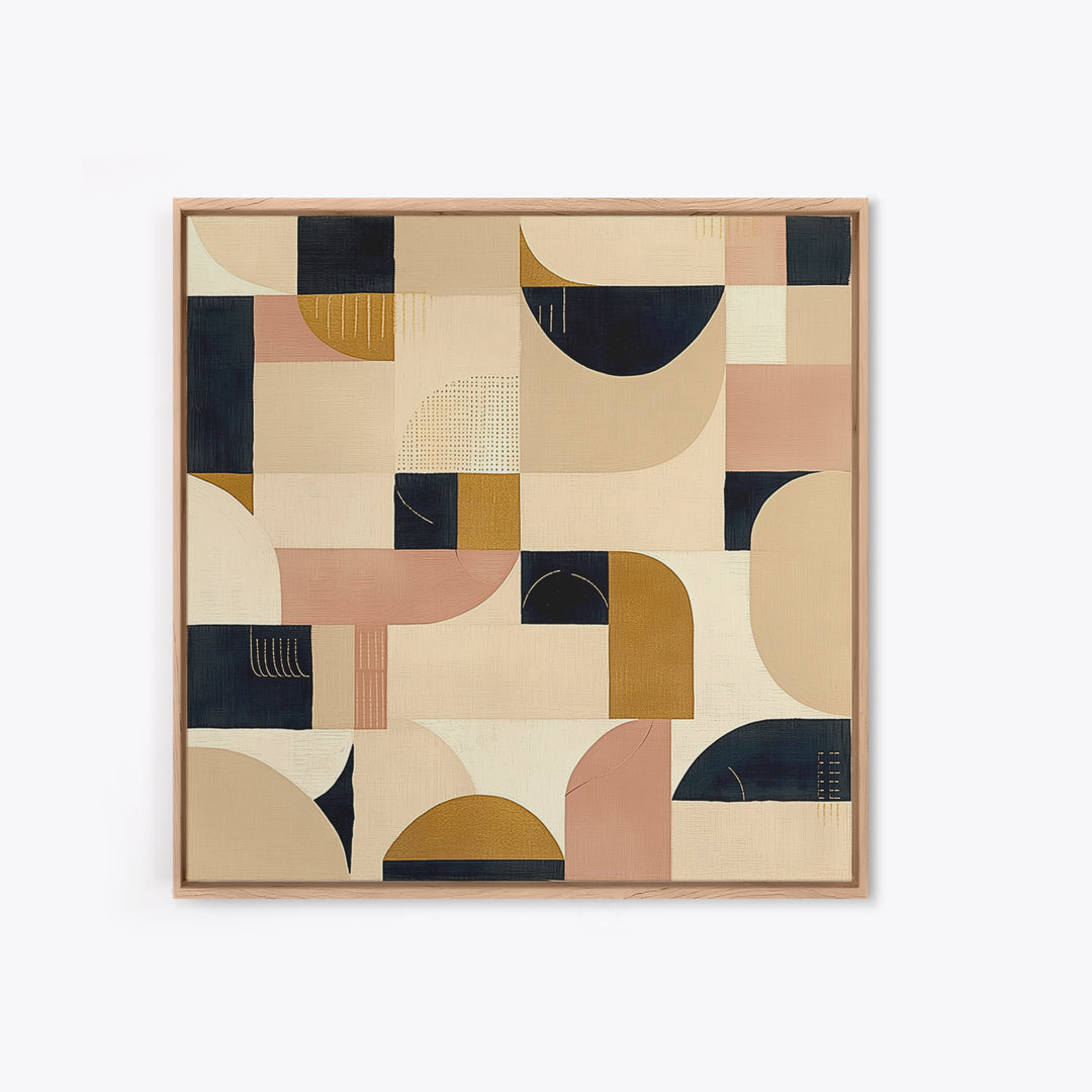 Earthy Plaster Texture Abstract Framed Canvas Print, General Fine Art, Large Wall Art, Living Room Decor, Abstract Art, GEN-1x1-39