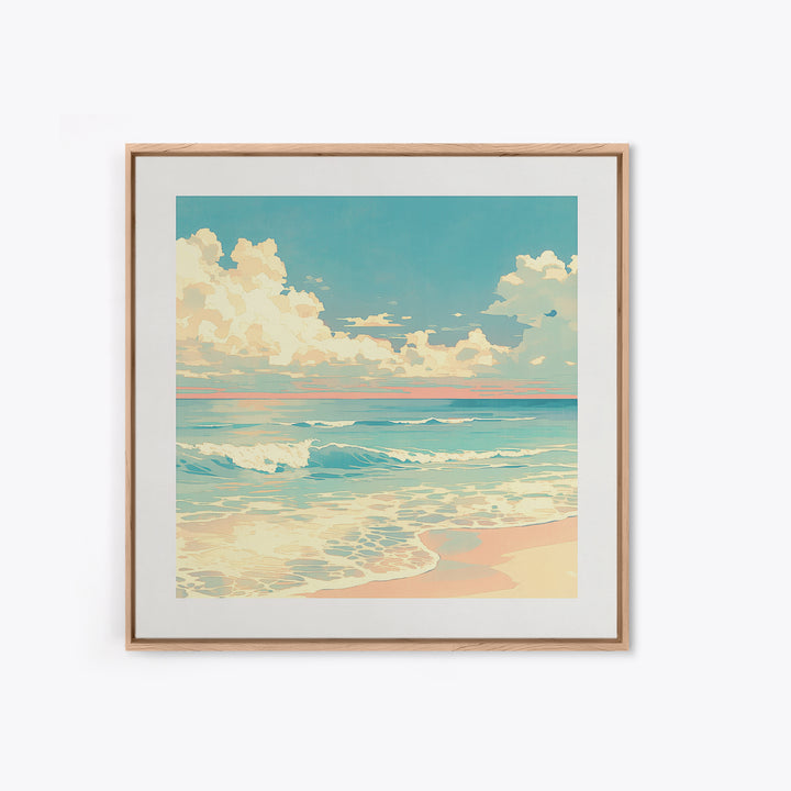 Coastal Water Study Canvas Print, General Fine Art, Poster, Living Room Decor, Fine Art, Wall Art Prints, Mid Century Modern, GEN-1x1-77