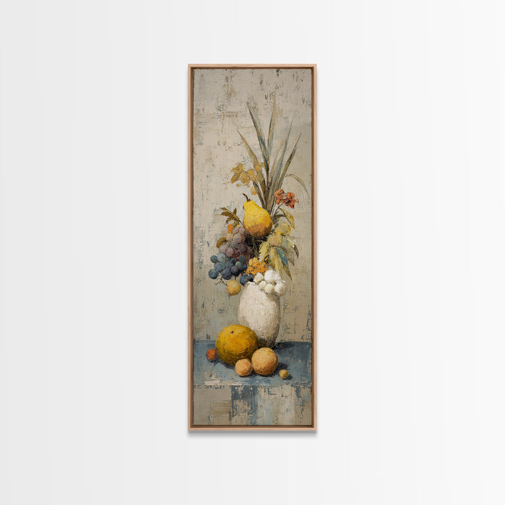 Simple Still Life of Fruit and Linen Canvas Print, General Fine Art, Abstract Art, Living Room Decor, Fine Art, GEN-1x3-100