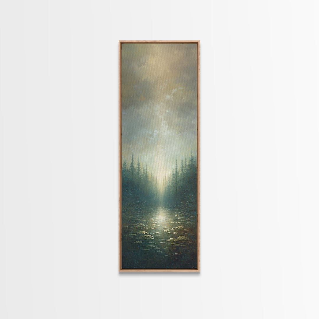 Quiet Abstract River Shape Canvas Print, General Fine Art, Wall Art, Living Room Decor, Abstract Art, Printable, GEN-1x3-12