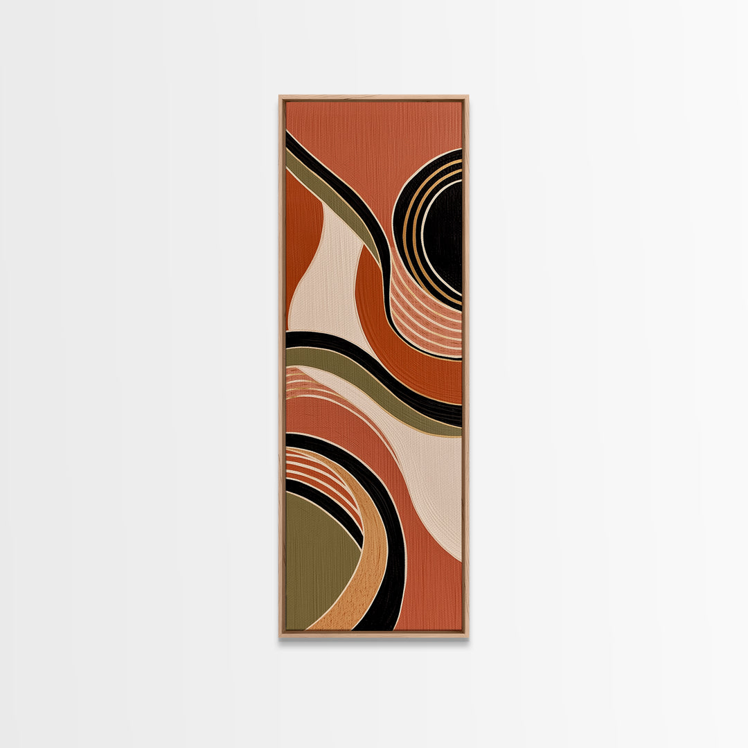 Warm Terracotta Abstract Canvas Print, General Fine Art, Neutral Decor, Living Room Decor, Fine Art, Home Decor, GEN-1x3-18