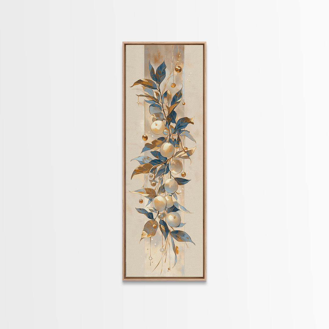 Simple Still Life of Fruit and Linen Canvas Print, General Fine Art, Art, Living Room Decor, Abstract Art, Mid Century Modern, GEN-1x3-28