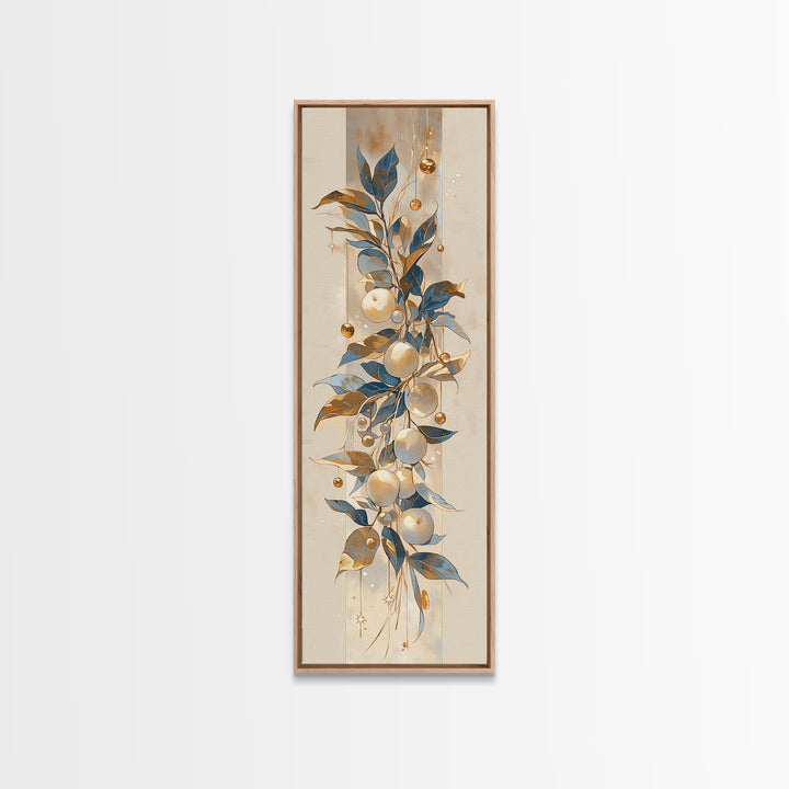 Simple Still Life of Fruit and Linen Canvas Print, General Fine Art, Art, Living Room Decor, Abstract Art, Mid Century Modern, GEN-1x3-28